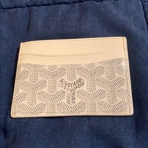 Goyard card holder white